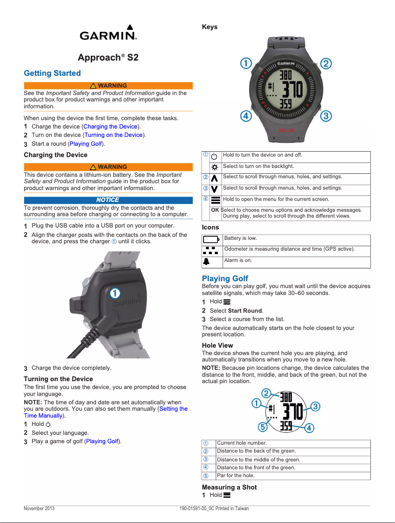Página 1 del manual Manual de usuario Garmin Approach S2