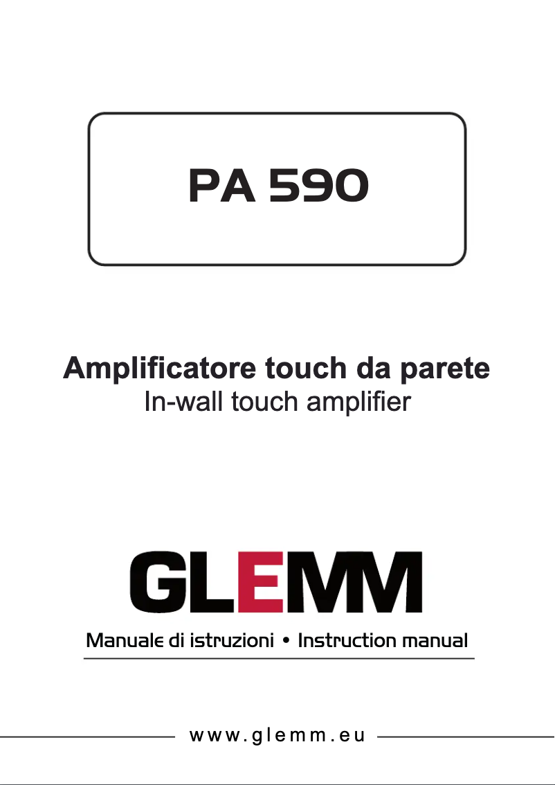 Image de la première page du manuel de l'appareil PA 590