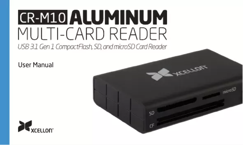 Page 1 de la notice Manuel utilisateur Xcellon CR-M10