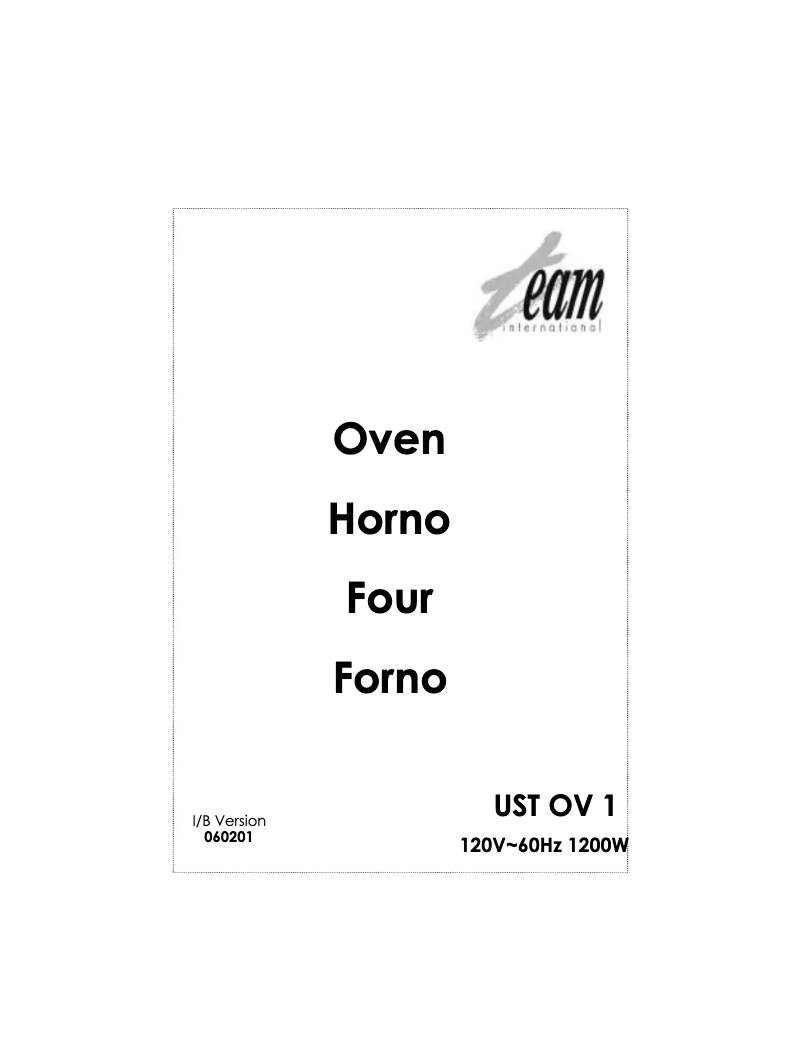 Image de la première page du manuel de l'appareil OV 1