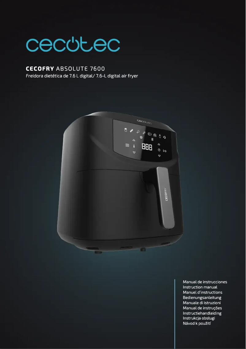 Image de la première page du manuel de l'appareil Cecofry Absolute 7600