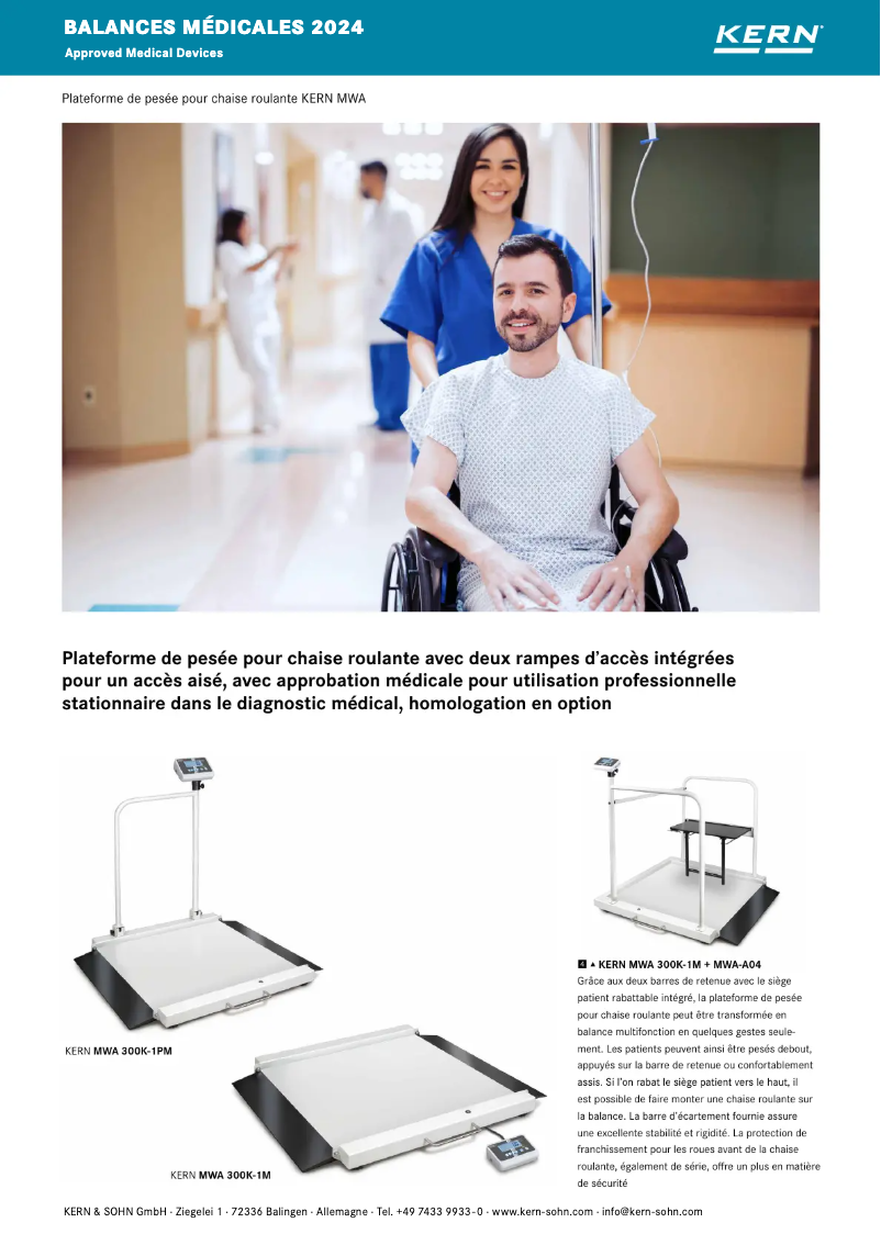 Page 1 de la notice Brochure Kern MWA 300K-1PNM