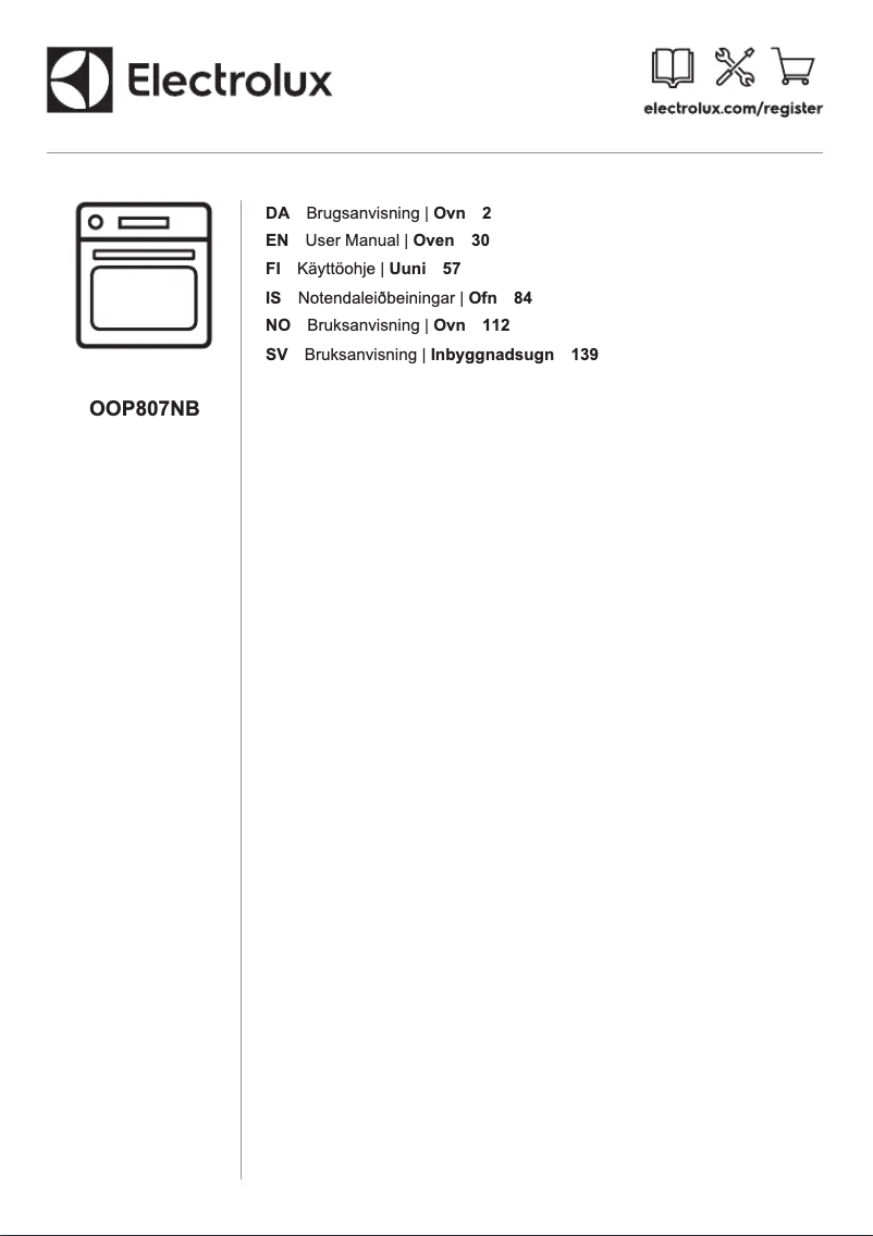 Página 1 del manual Manual de usuario Electrolux OOP807NB