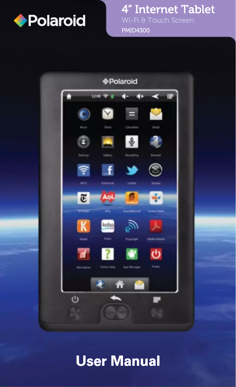 Page 1 de la notice Manuel utilisateur Polaroid PMID4300