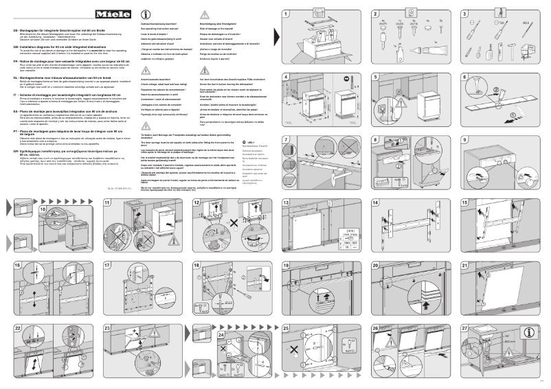 Page n°1 - Manuel utilisateur Miele G 1232 SCU