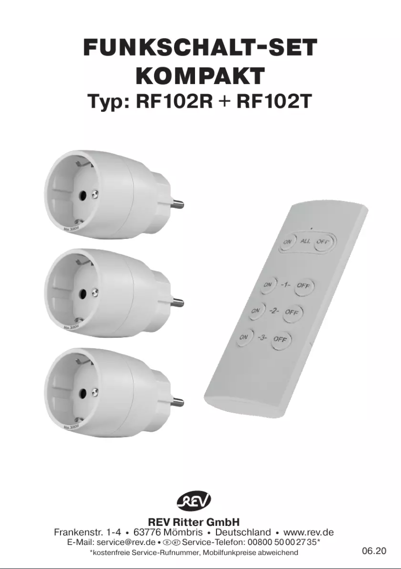 Page n°1 - Manuel utilisateur REV RF102T