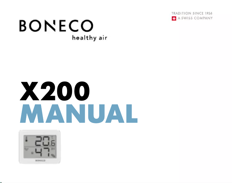 Page n°1 - Manuel utilisateur Boneco X200