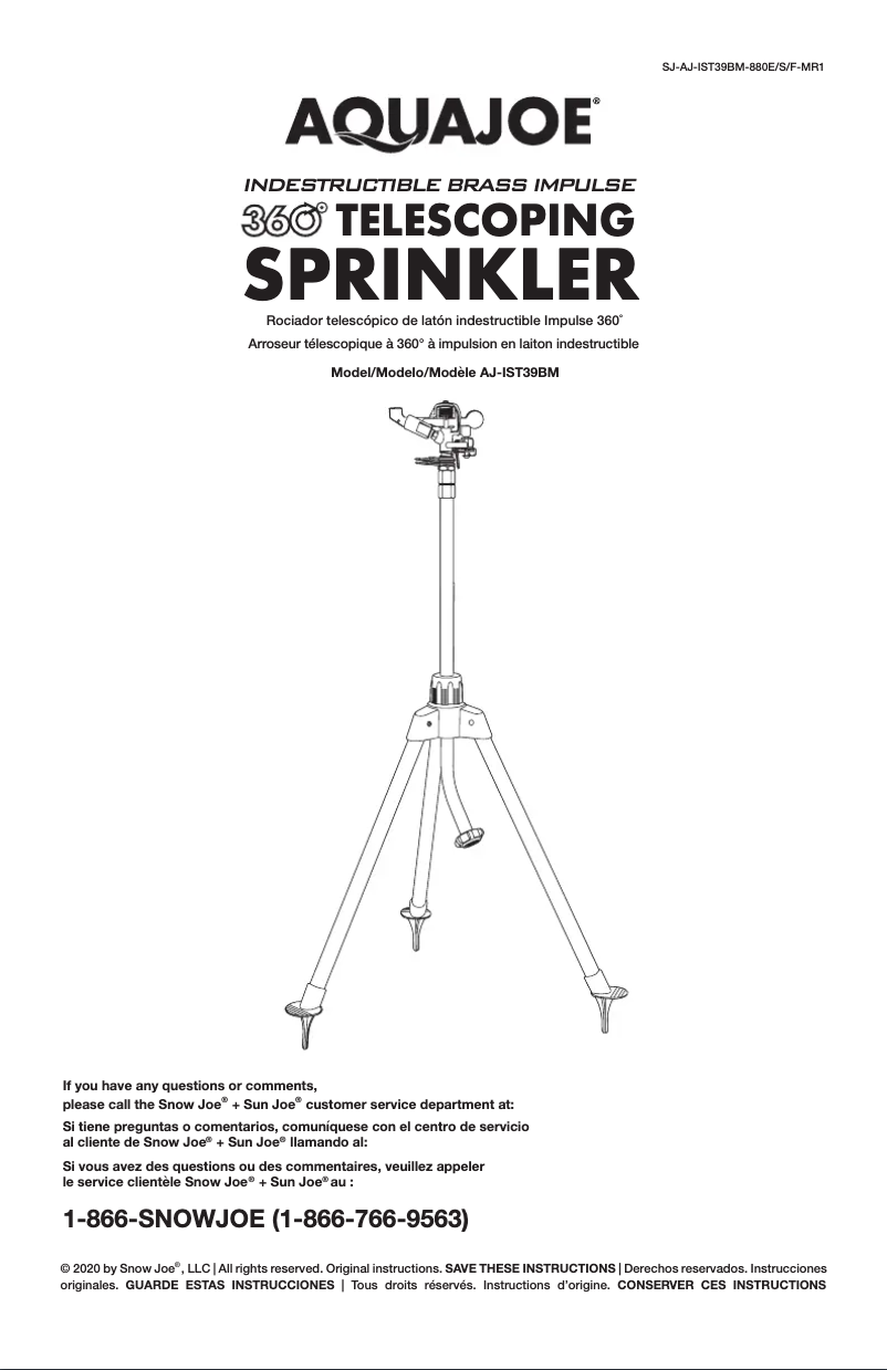 Página 1 del manual Manual de usuario Aqua Joe AJ-IST39BM