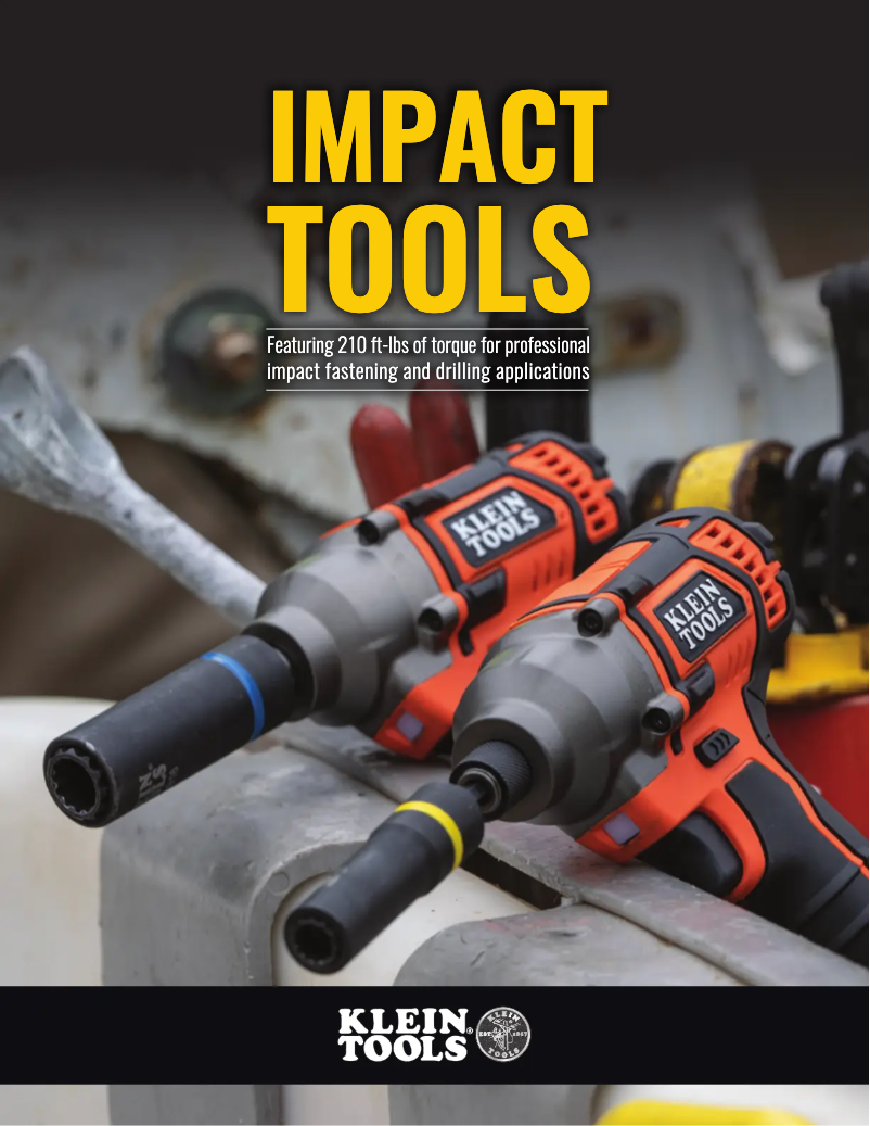 Page 1 de la notice Brochure Klein Tools BAT20-CW