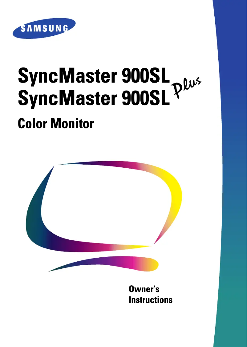 Image de la première page du manuel de l'appareil SyncMaster 900SL