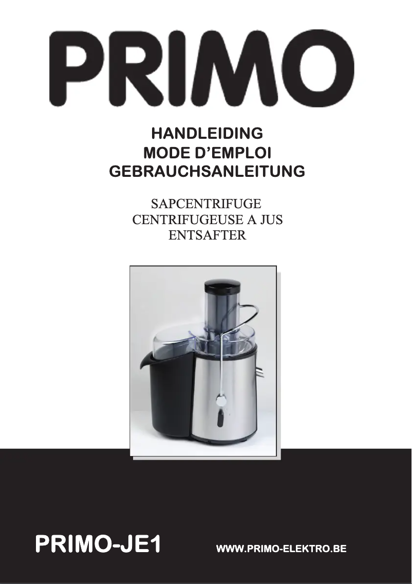 Page 1 de la notice Manuel utilisateur Primo JE1