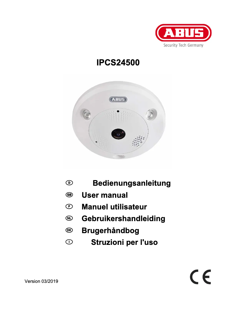 Image de la première page du manuel de l'appareil IPCS24500