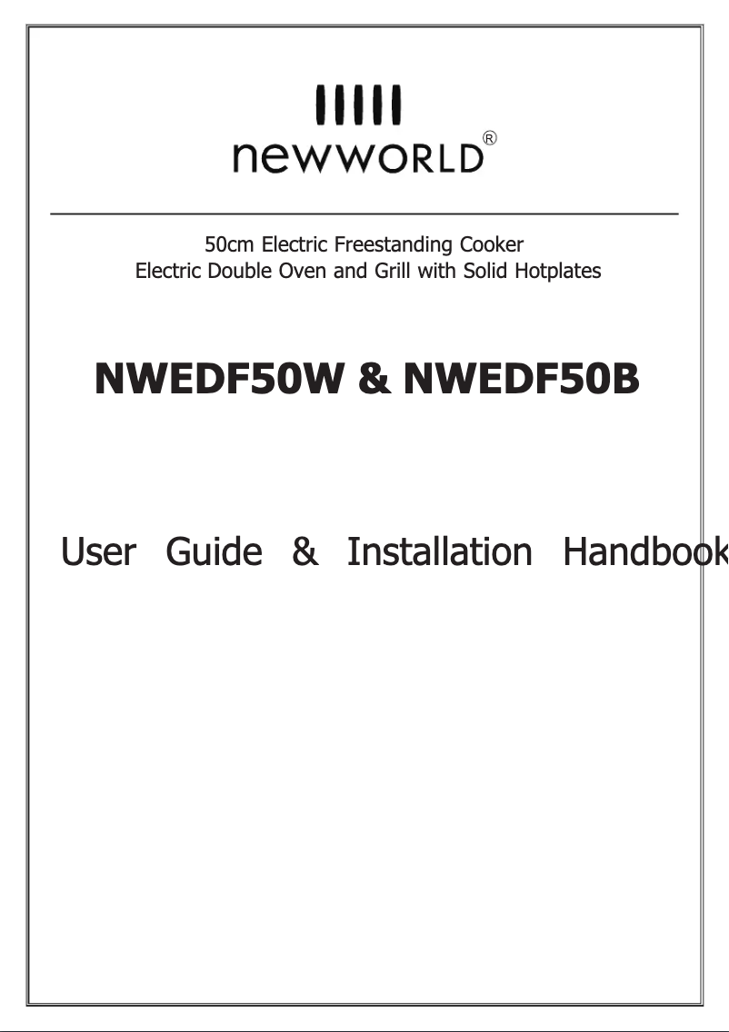 Page 1 de la notice Manuel utilisateur New World EDF50