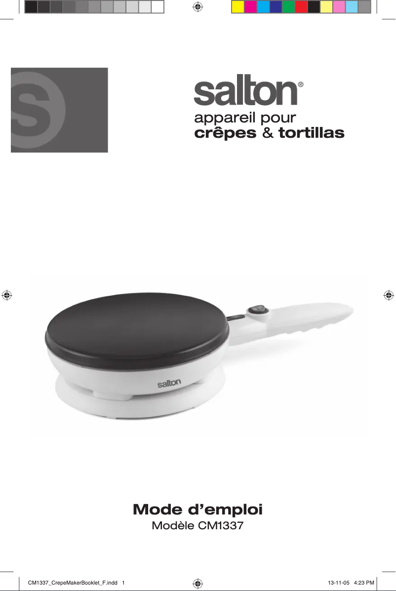 Page 1 de la notice Manuel utilisateur Salton CM1337
