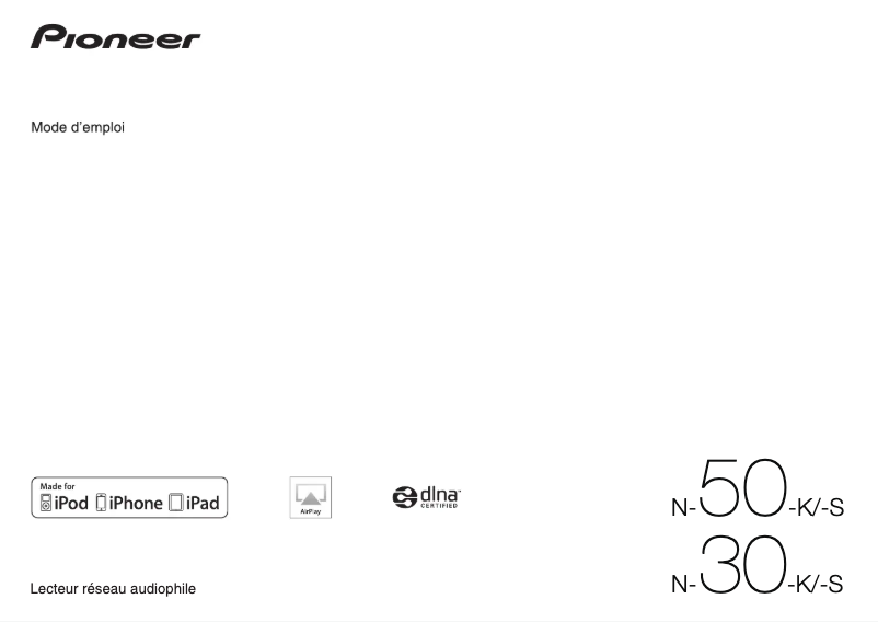Page n°1 - Manuel utilisateur Pioneer N-30-K