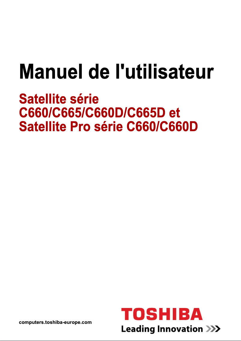 Image de la première page du manuel de l'appareil Satellite C660D