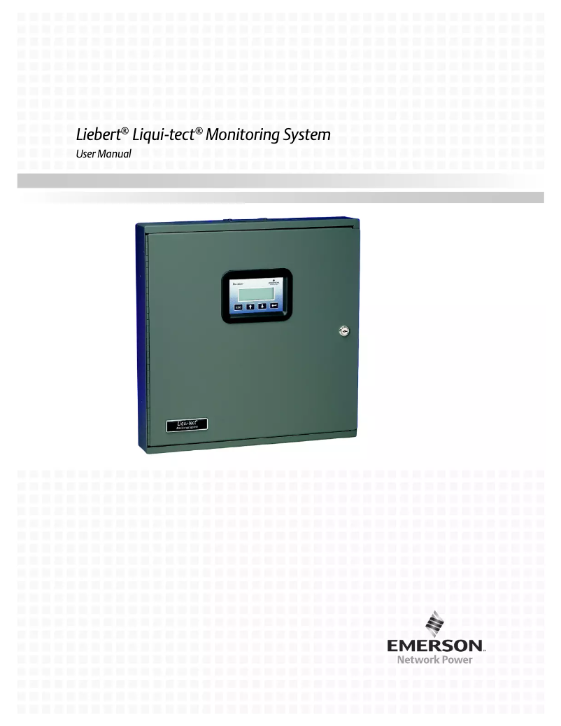 Page n°1 - Manuel utilisateur Liebert LT410