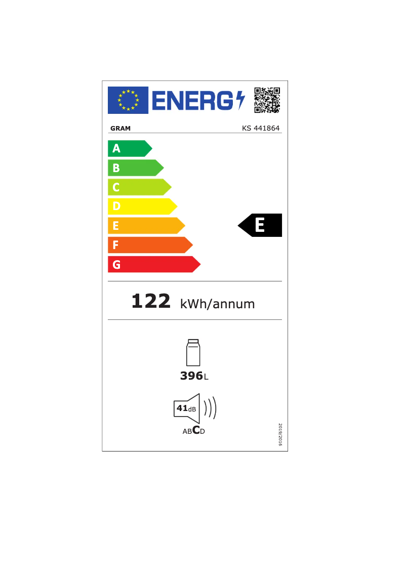 Page n°1 - Label énergétique Gram KS 441864