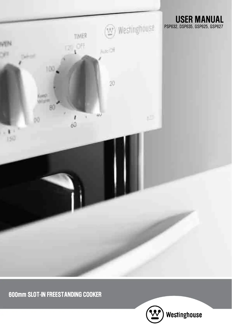 Page n°1 - Manuel utilisateur Westinghouse PSP632S