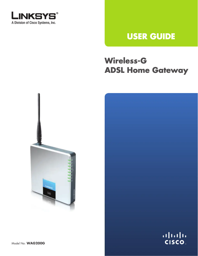 Page n°1 - Manuel utilisateur Linksys WAG200G