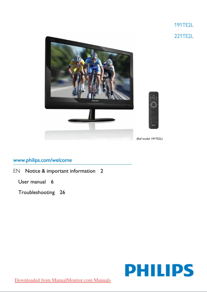 Page n°1 - Manuel utilisateur Philips 191TE2L