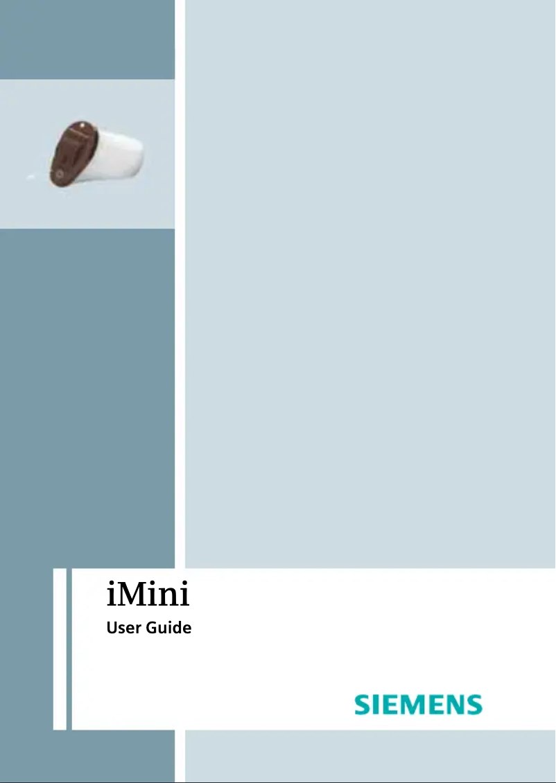 Page 1 de la notice Manuel utilisateur Siemens IMini