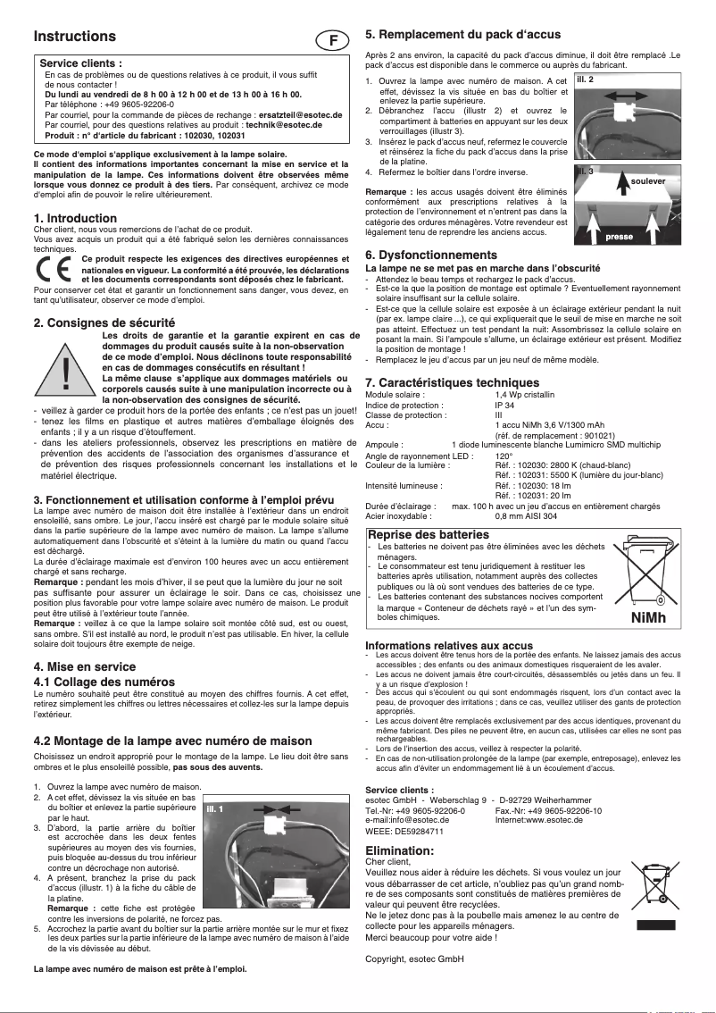 Página 1 del manual Manual de usuario Esotec Style