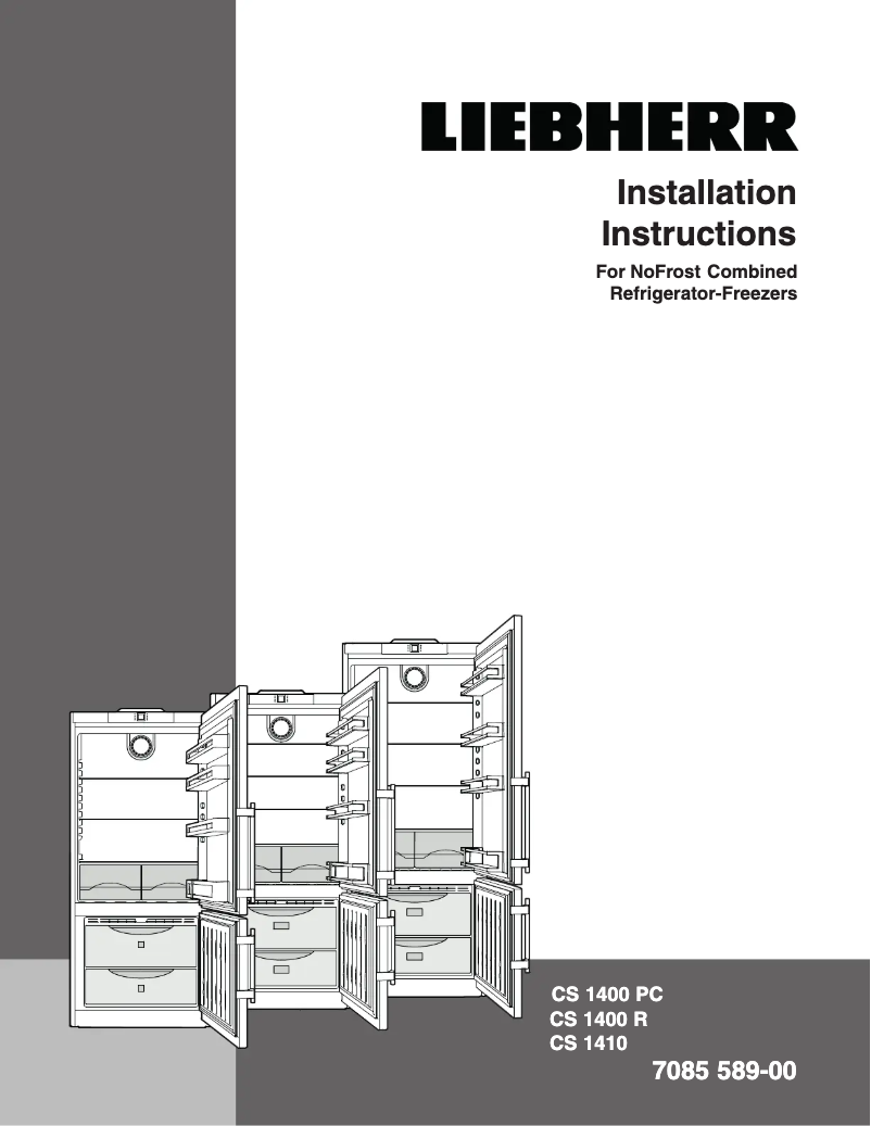 Page 1 de la notice Guide d'installation Liebherr CS-1410
