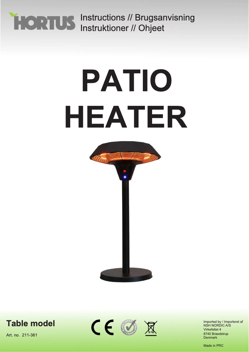 Image de la première page du manuel de l'appareil 211-361