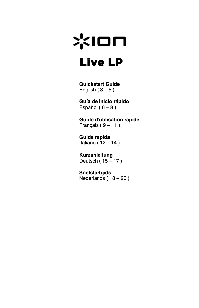Image de la première page du manuel de l'appareil Live LP