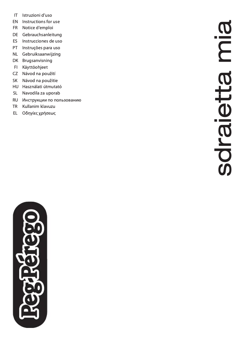 Página 1 del manual Manual de usuario Peg Perego Sdraietta Mia