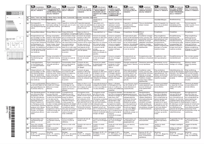 Page 1 de la notice Manuel utilisateur Bosch SPU4EMW28S