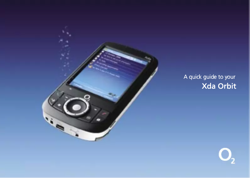 Image de la première page du manuel de l'appareil XDA Orbit