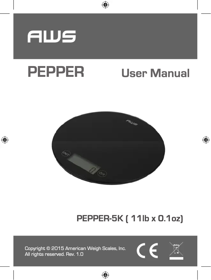 Image de la première page du manuel de l'appareil PEPPER-5K