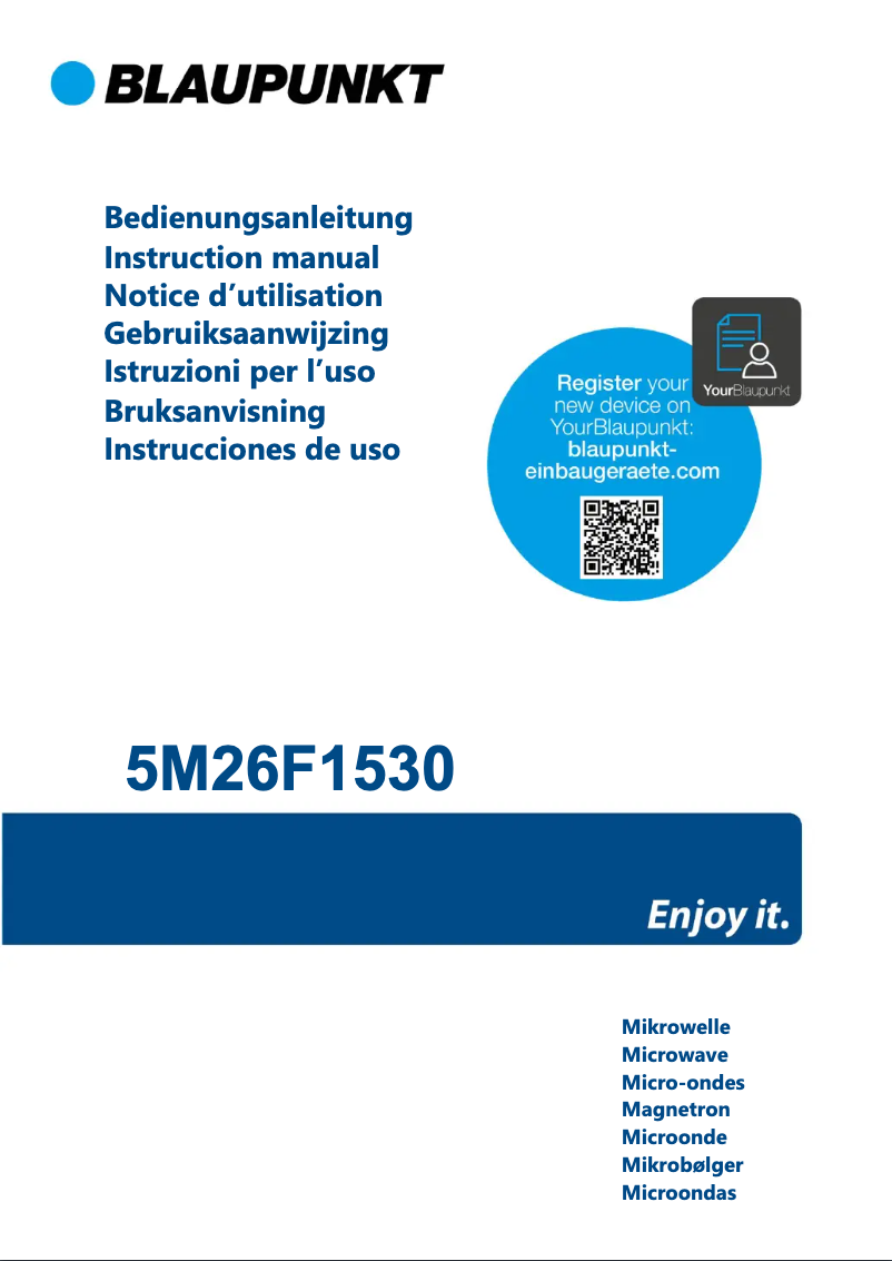 Page n°1 - Guide d'installation Blaupunkt 5M26F1530