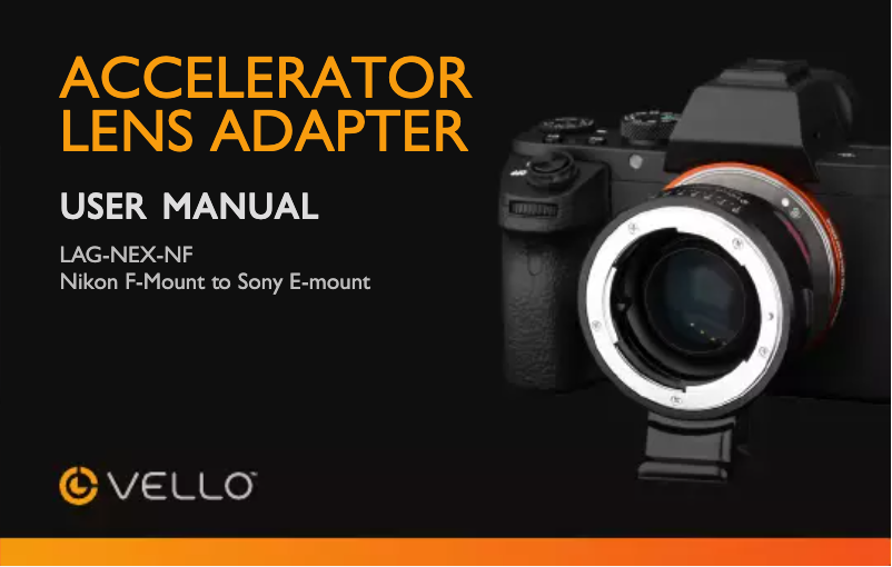 Page 1 de la notice Manuel utilisateur Vello LAG-NEX-NF