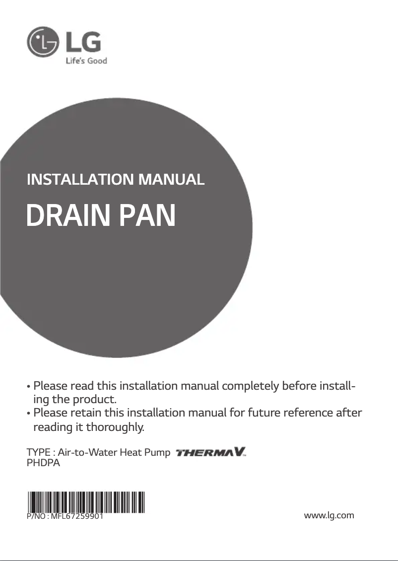 Image de la première page du manuel de l'appareil PHDPA