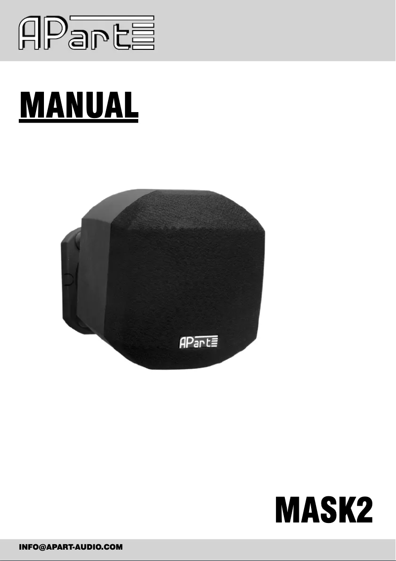 Page n°1 - Manuel utilisateur APart MASK2-W