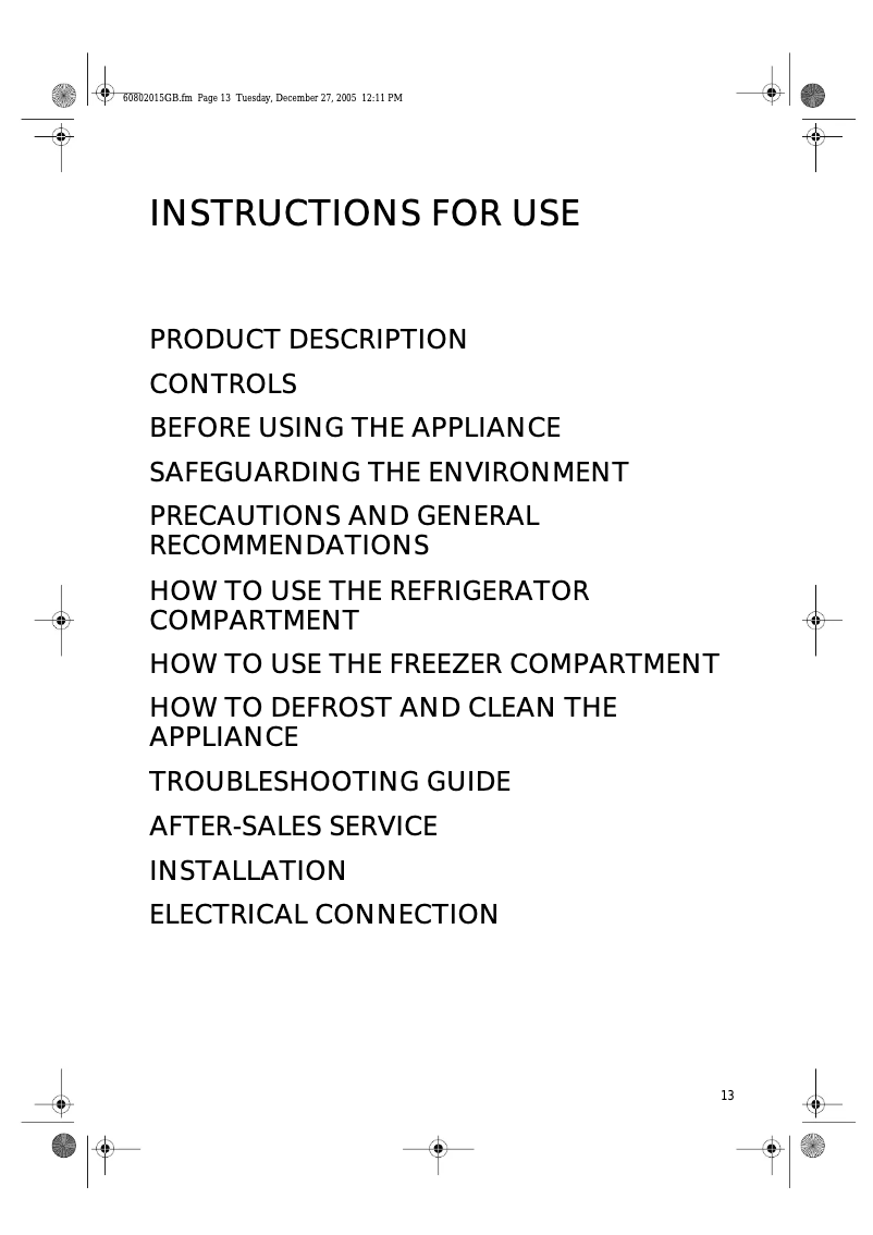 Image de la première page du manuel de l'appareil LPR164