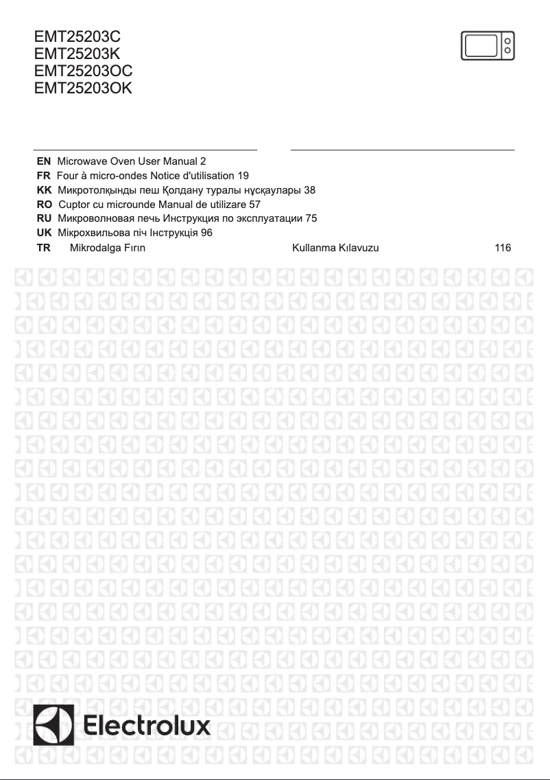 Page 1 de la notice Manuel utilisateur Electrolux EMT25203OC