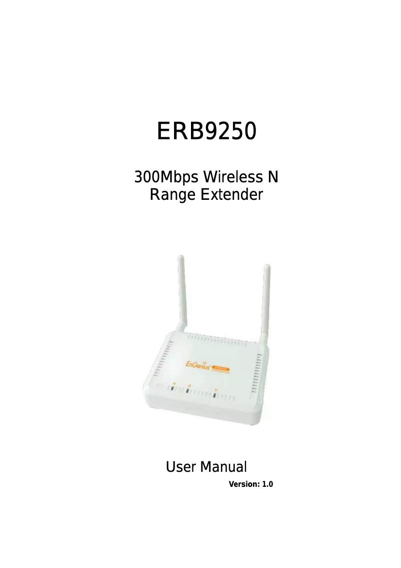 Page 1 de la notice Manuel utilisateur EnGenius ERB9250