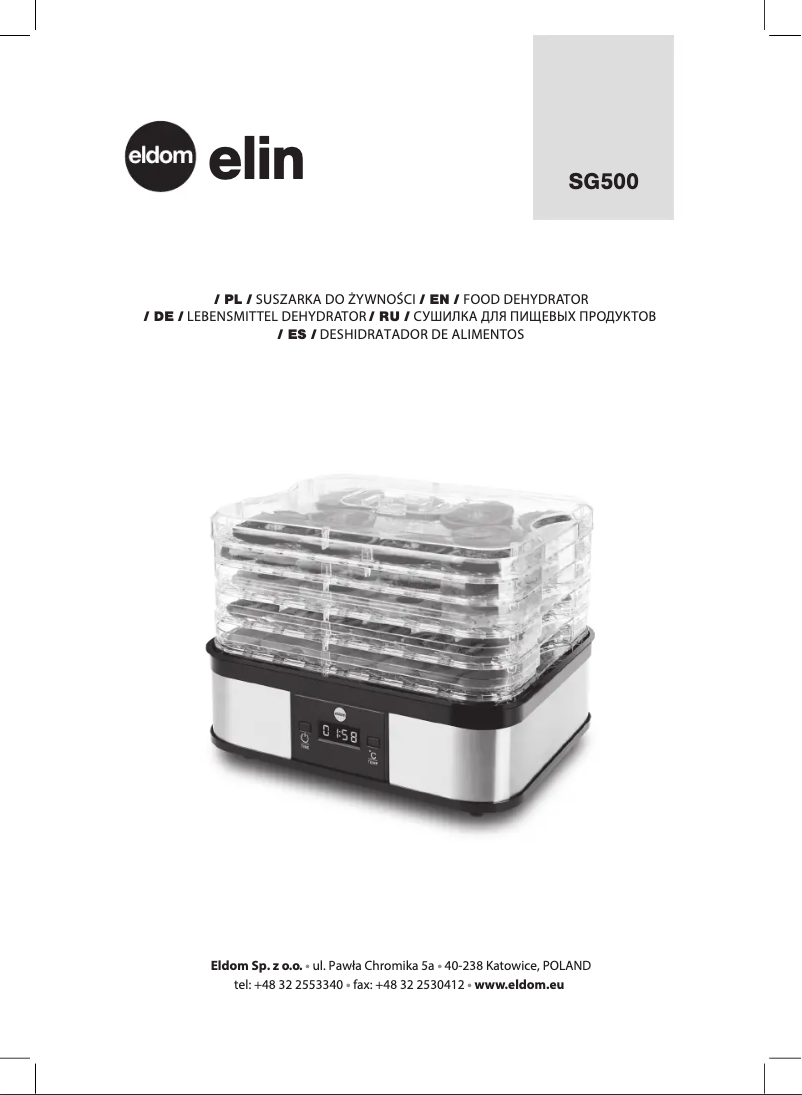 Page n°1 - Manuel utilisateur Eldom Elin SG500