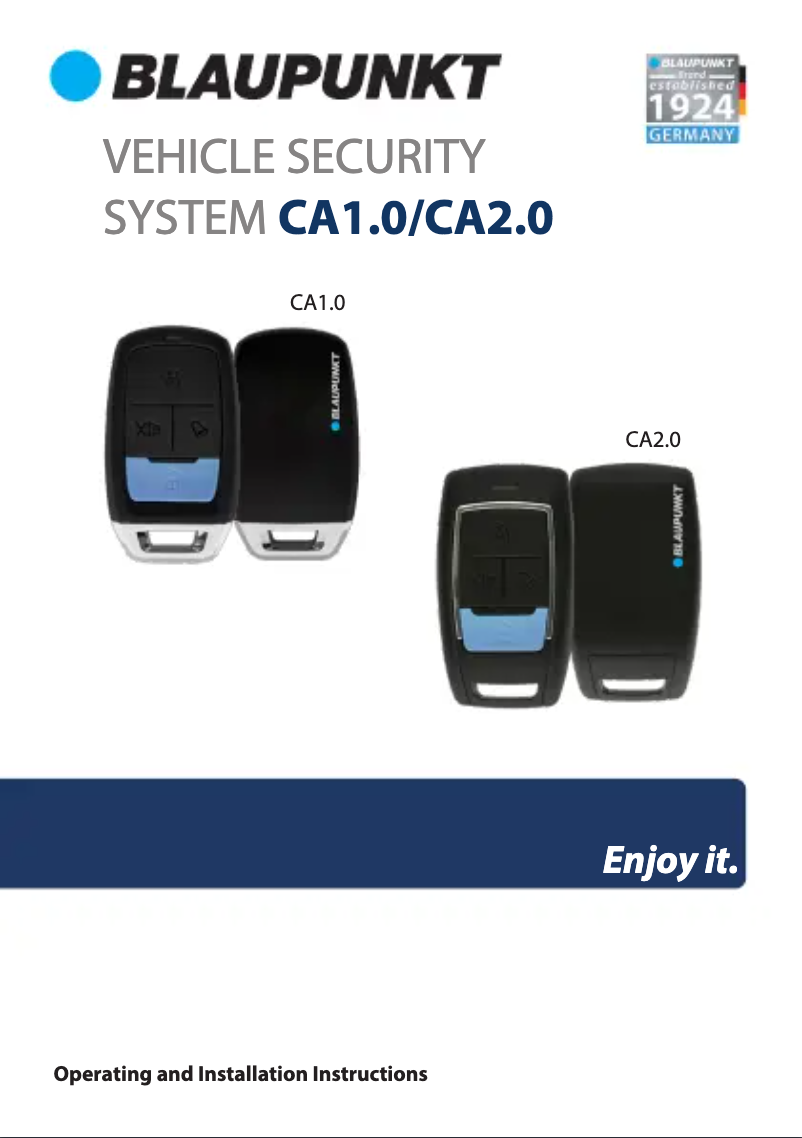 Page n°1 - Manuel utilisateur Blaupunkt E01