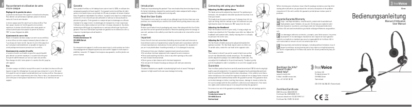 Page 1 de la notice Manuel utilisateur freeVoice DH-031TFNM