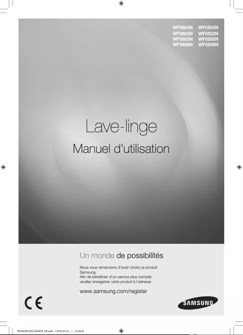 Page n°1 - Manuel utilisateur Samsung WF0602NUWG