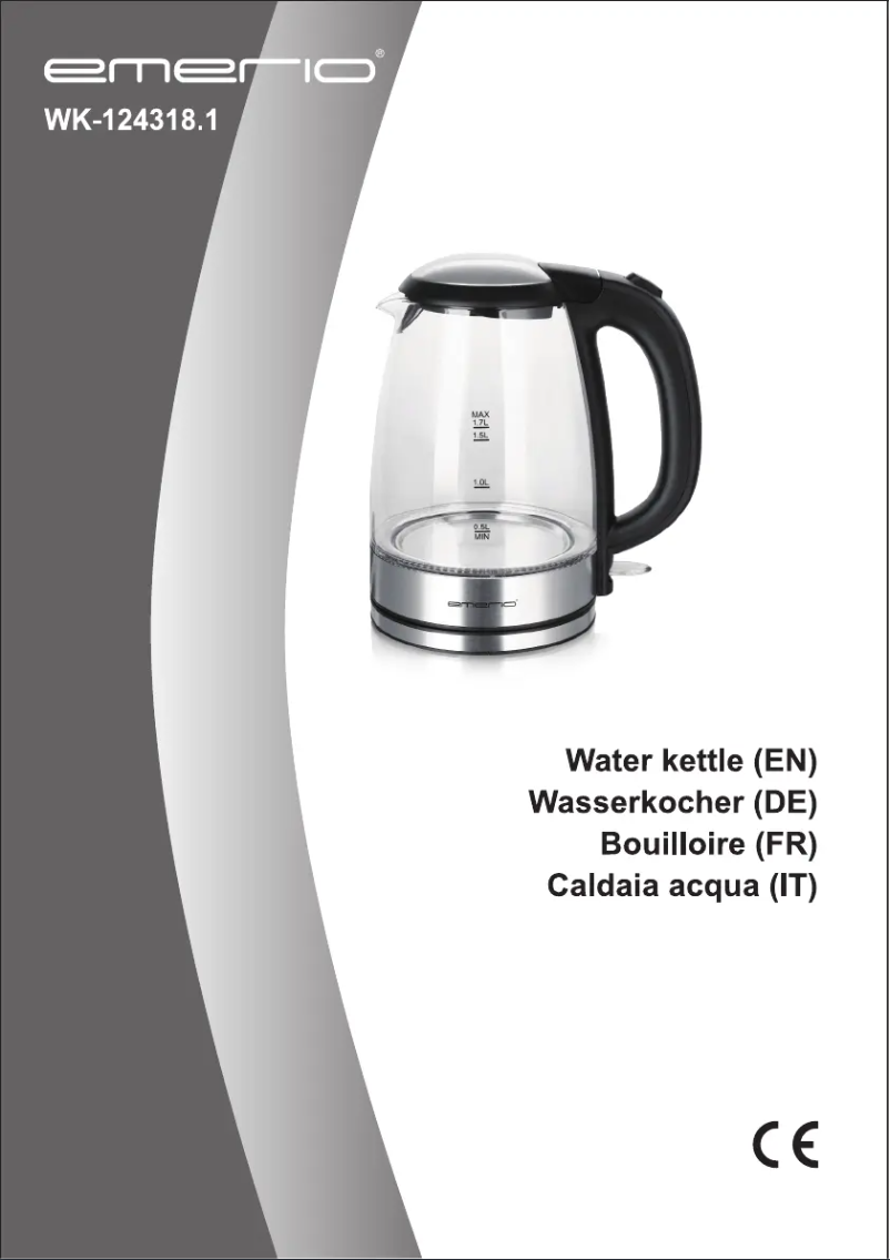 Page 1 de la notice Manuel utilisateur Emerio WK-124318.1