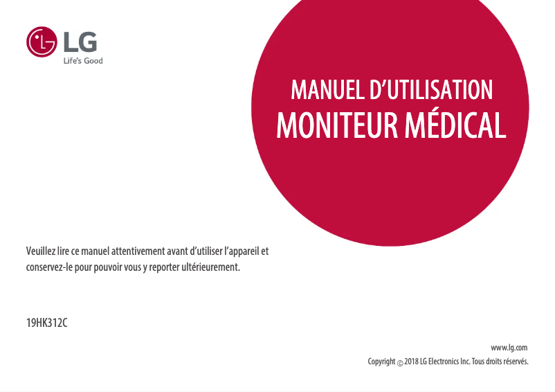 Page n°1 - Manuel utilisateur LG 19HK312C