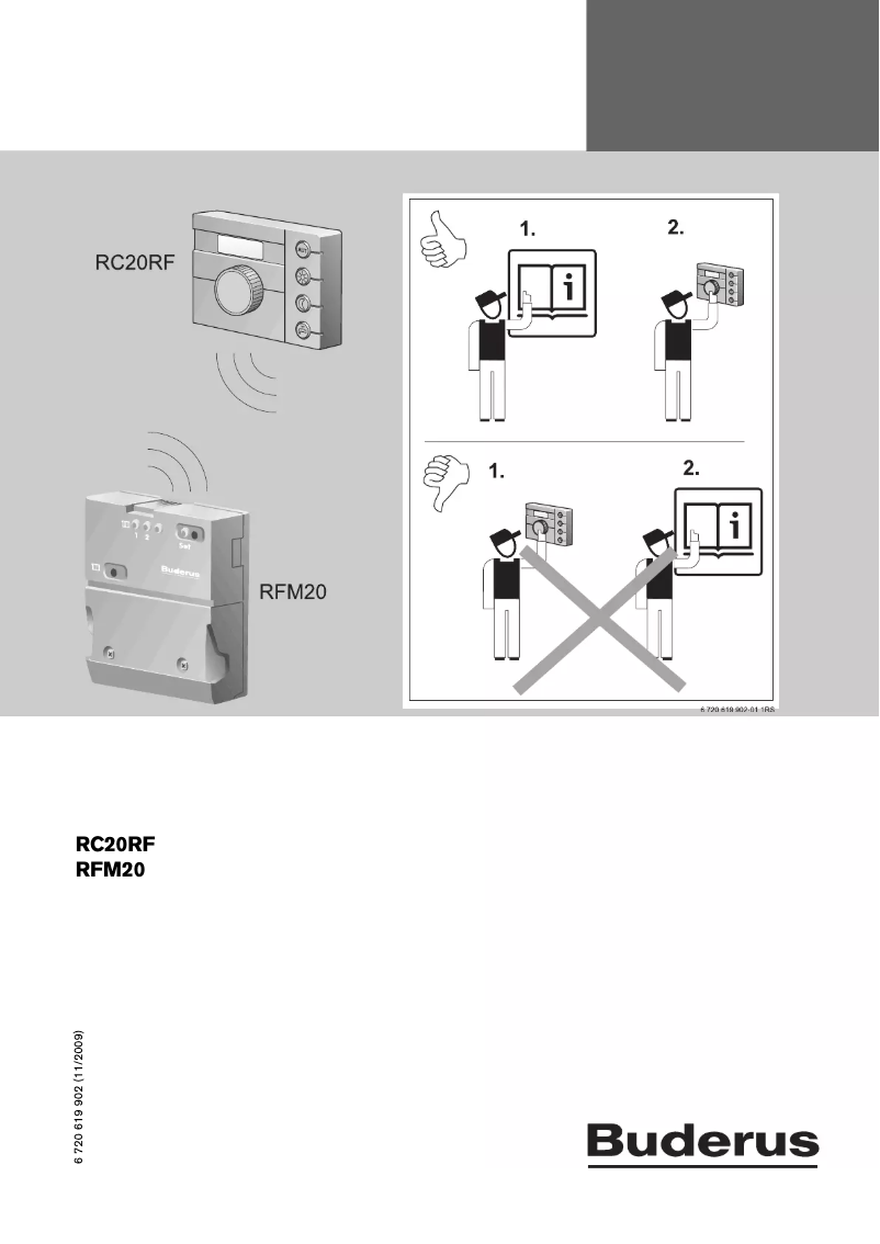 Page 1 de la notice Manuel utilisateur Buderus RFM20