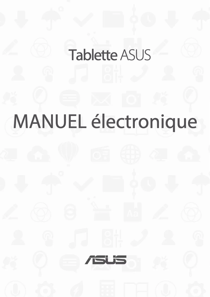 Page 1 de la notice Manuel utilisateur Asus ZenPad Z370CG