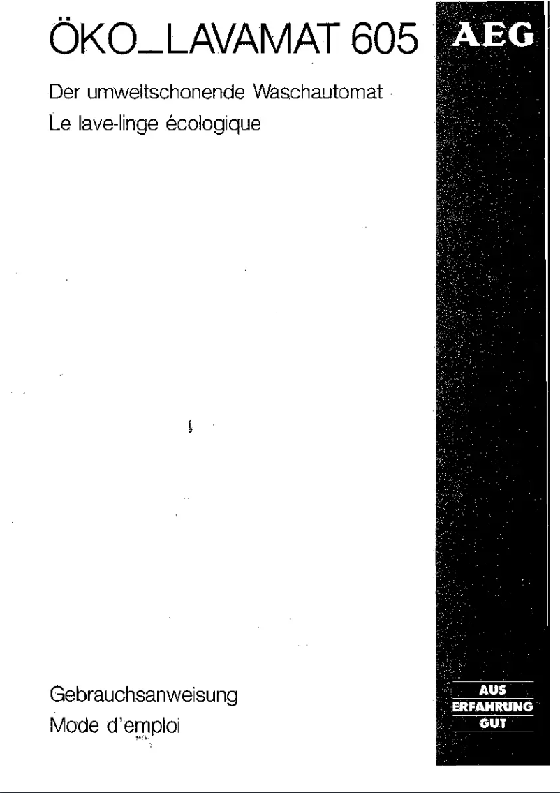 Página 1 del manual Manual de usuario AEG Lavamat 605